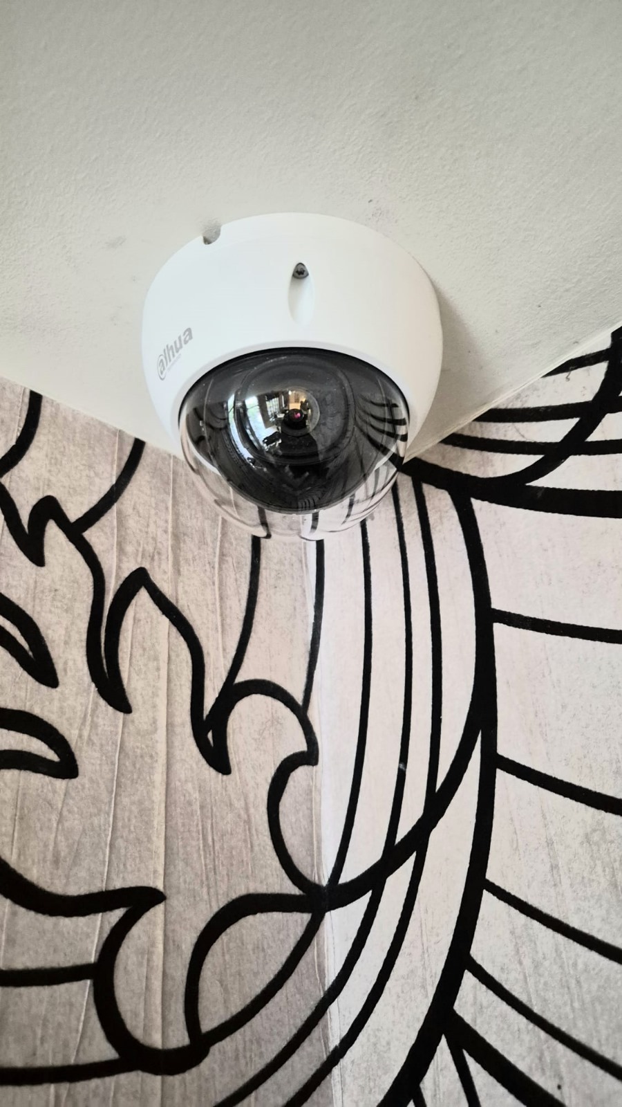 Installation caméra dôme vidéosurveillance Dahua